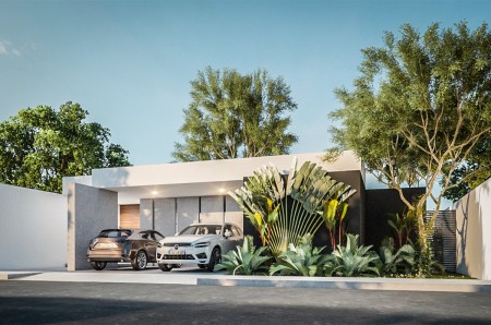 Casa de una sola planta en venta de 3 hab. con piscina en San Diego Cutz, Conkal